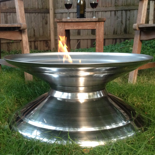 Breakwater Bay Brookes Stainless Steel Wood Burning Fire Pit Wayfair